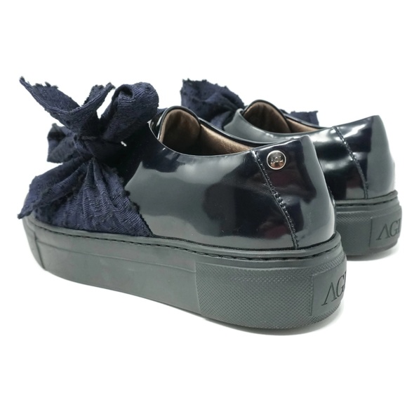 Agl Shoes Agl Womens Bow Platform Sneakers Sz 385 Eu 85